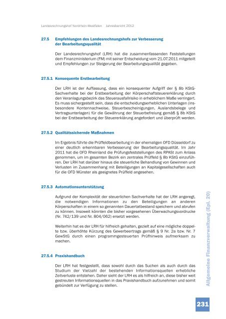 JB 2012 - Landesrechnungshof des Landes Nordrhein-Westfalen ...