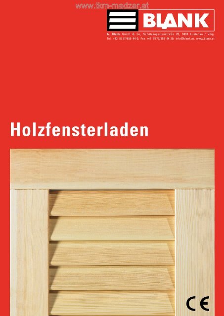 BLANK Prospekt Holzfensterladen - TKM Klaus Madzar - TKM Fenster