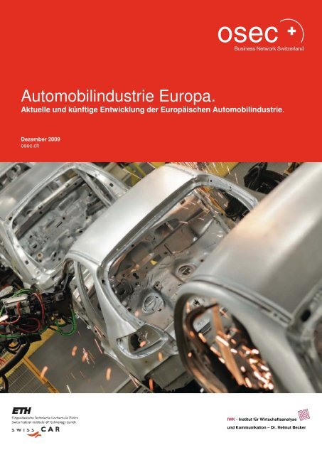 Automobilindustrie Europa. - Osec