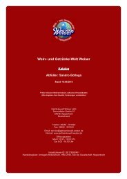 Katalog für Abfüller: Sandro Bottega - und Getränke-Welt Weiser