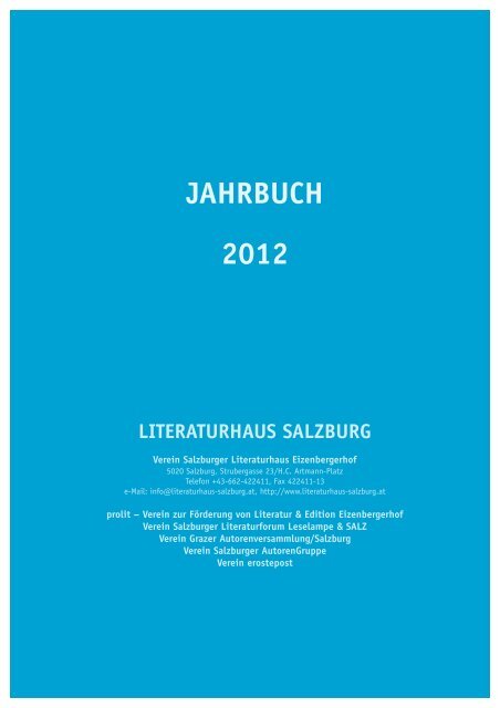 JAHRBUCH 2012 - Literaturhaus Salzburg