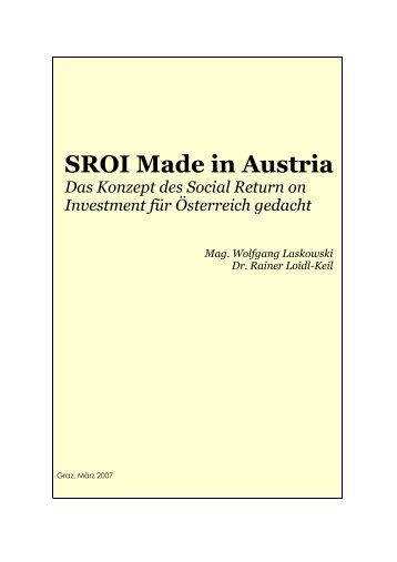 SROI Made in Austria Das Konzept des Social Return on ... - PSPP.at