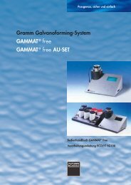 GAMMAT free, Galvanoforming/Vergoldung - Gramm Technik