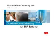 3M in Deutschland - Entscheiderforum Outsourcing