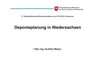 Deponieplanung in Niedersachsen - NGS