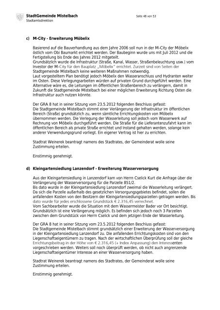 Gemeinderatsprotokoll 03.07.2012 (637 KB) - .PDF - Mistelbach