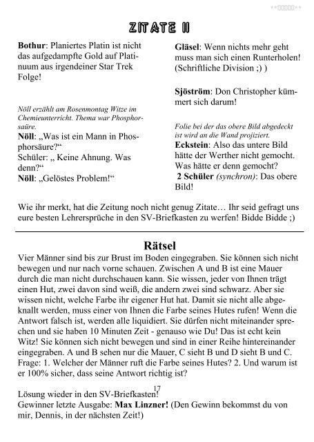 NACKT Ausgabe#2, März 2006 - Schwalmgymnasium Treysa