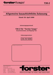 T30-2 Allgemeine bauaufsichtliche Zulassung - Forster Profile
