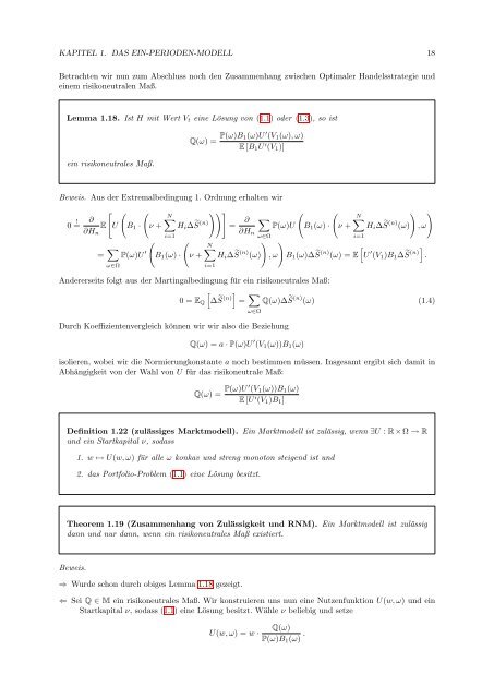 Finanzmathematik 1: Diskrete Modelle - Reinhold Kainhofer