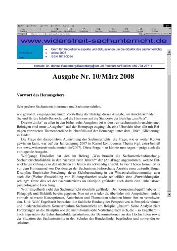 Druckversion pdf-Datei - Widerstreit Sachunterricht