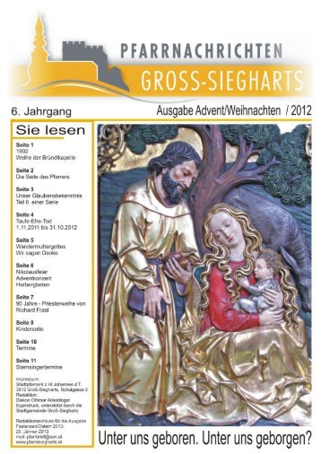 Letzte Ausgabe - Pfarre Groß Siegharts