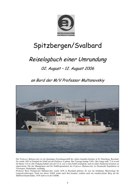 Reisetagebuch - Spitzbergen