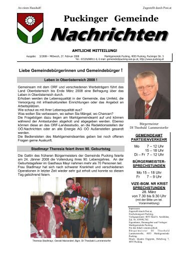 Gemeindenachrichten 3/2008 (0 bytes) - Gemeinde Pucking