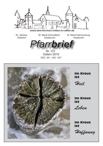 Pfarrbrief - Drei Kirchen mitten in Alfter