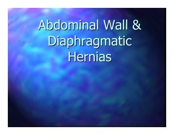 Abdominal Wall & Diaphragmatic Hernias - Dr Jonathan Leith