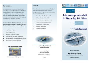 Interessensgemeinschaft - IG RC-Wasserflug Wien/Niederösterreich