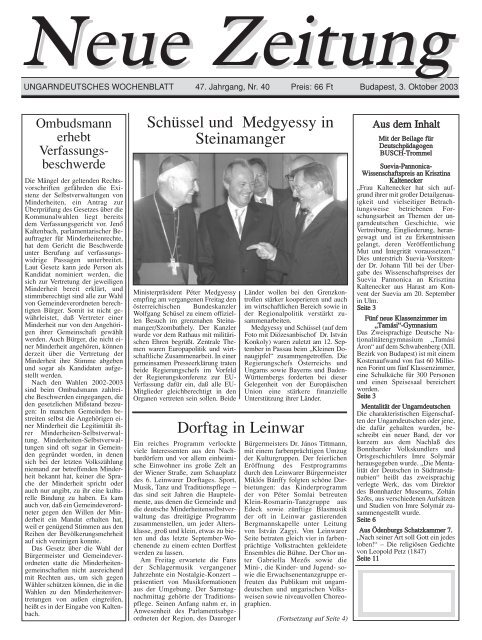 47. Jahrgang Nr. 40 - Neue Zeitung