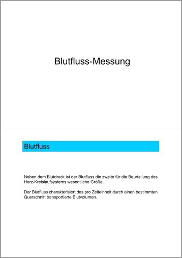 Blutfluss-Messung