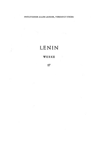 Lenin Werke Band 17 - Red Channel