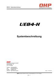 Beschreibung UE84-H - OHP Automatisierungssysteme GmbH