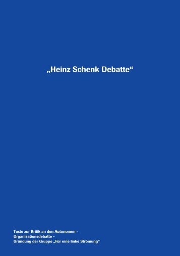 Heinz-Schenk Debatte (PDF-Version) - FelS