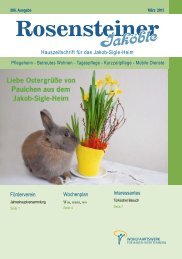 Jaköble März 2013 - Wohlfahrtswerk für Baden-Württemberg