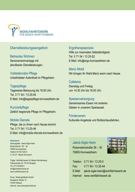 Jaköble März 2013 - Wohlfahrtswerk für Baden-Württemberg