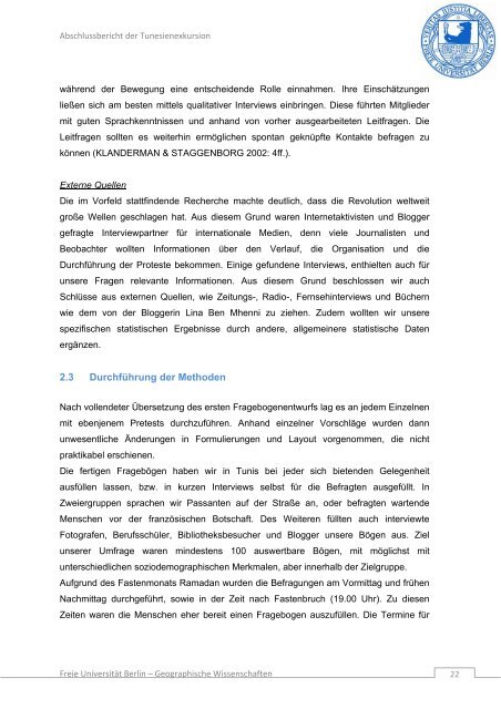 Vollständiger Abschlussbericht als pdf-Download - Veränderungen ...