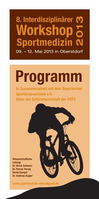Programm - Arbeitsgemeinschaft interdisziplinäre Sportmedizin