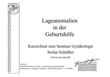 Lageanomalien in der Geburtshilfe - sTs-net.de