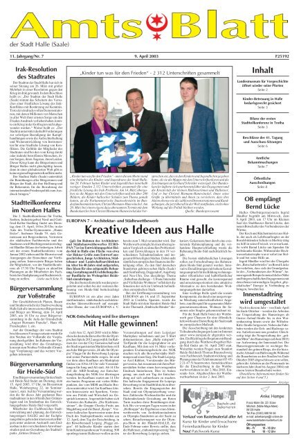 Amtsblatt 07 vom 09.04.2003 - Stadt Halle, Saale