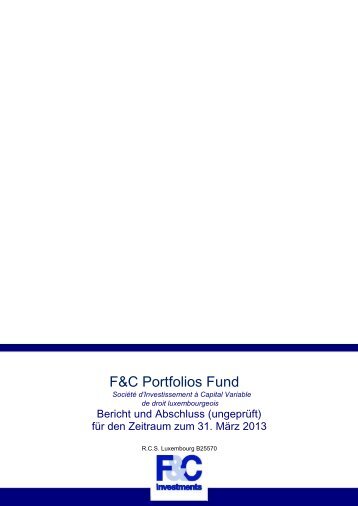 F&C Portfolios Fund - www.carnegie-fund-services.ch.