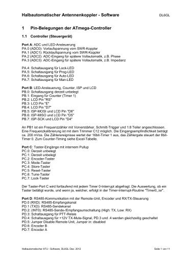 Antennenkoppler - Bedienung - DL6GL