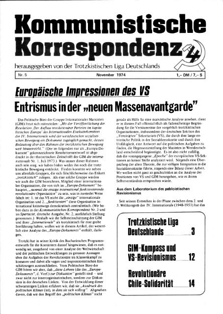 KK 05/74 - International Bolshevik Tendency