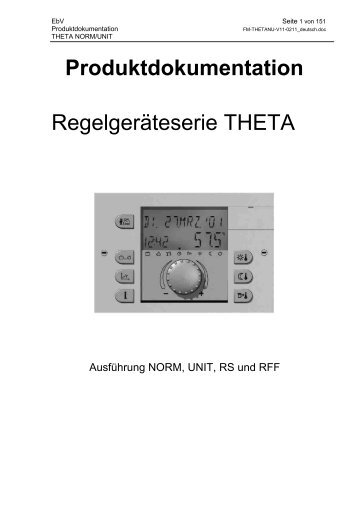 Produktdokumentation Regelgeräteserie THETA - GEO ...