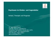 Psychosen im Kindes- und Jugendalter Verlauf, Therapie und ...