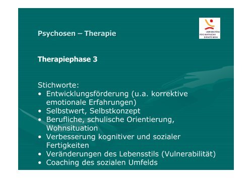 Psychosen im Kindes- und Jugendalter Verlauf, Therapie und ...