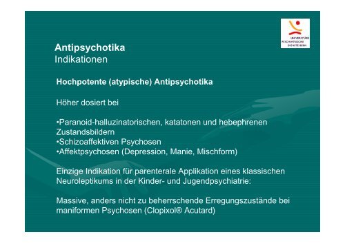 Psychosen im Kindes- und Jugendalter Verlauf, Therapie und ...