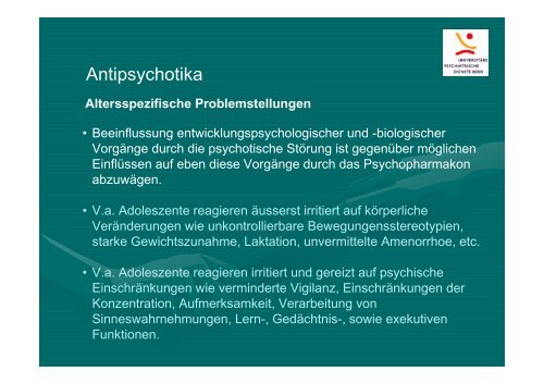 Psychosen im Kindes- und Jugendalter Verlauf, Therapie und ...