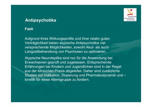 Psychosen im Kindes- und Jugendalter Verlauf, Therapie und ...