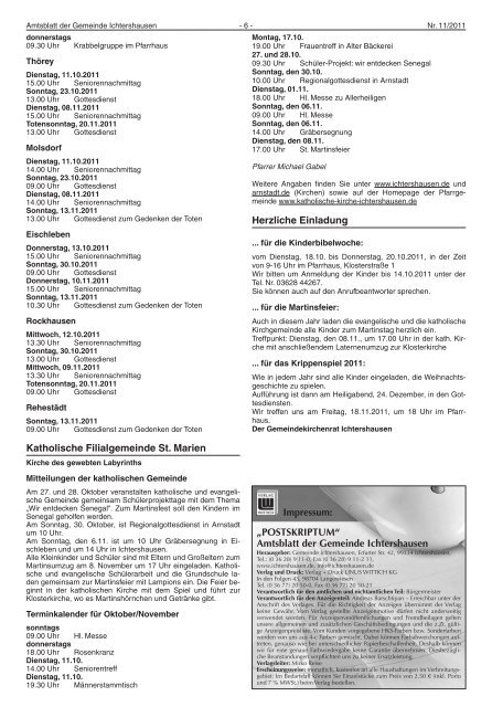 Amtsblatt Oktober 2011 - Ichtershausen