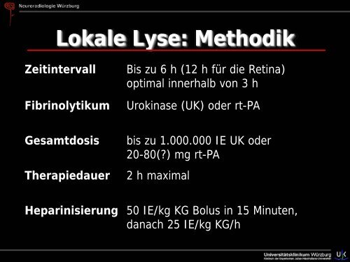 Schlaganfall - Abteilung für Neuroradiologie