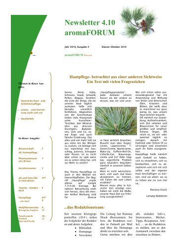 Jahr 2010 Ausgabe 4 - Aromaforum Österreich