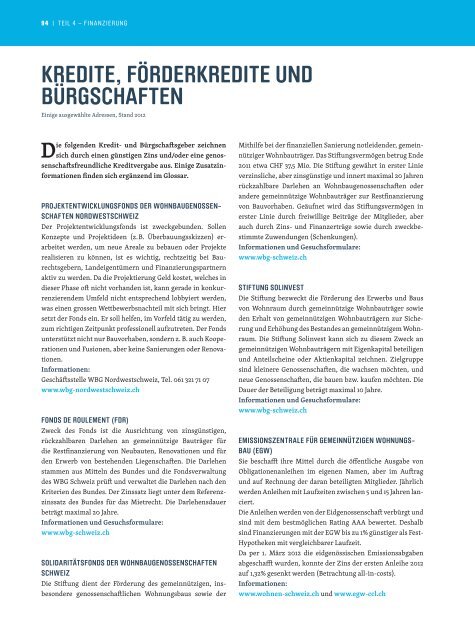 Leseprobe als PDF (ca. 6.5MB) - Wohnbaugenossenschaften ...