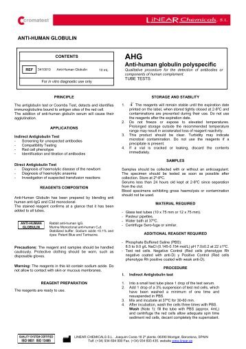 Anti-human globulin polyspecific - Microbiology