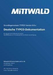 Deutsche TYPO3-Dokumentation - Mittwald