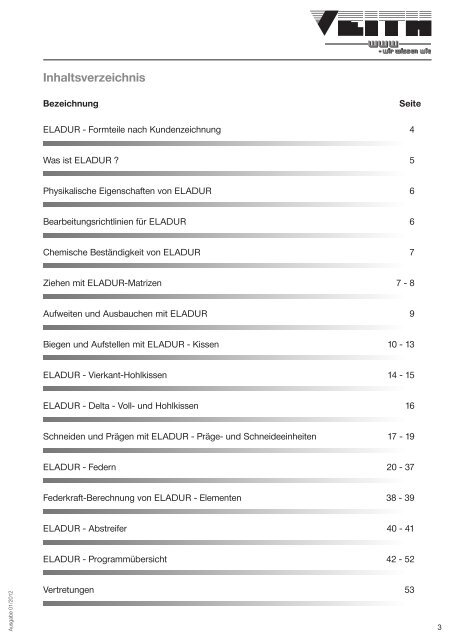 Download Katalog ELADUR (PDF) - Veith KG