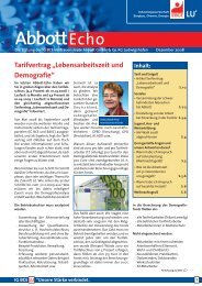 Abbott Echo, Ausgabe Dezember 2008 - IG BCE