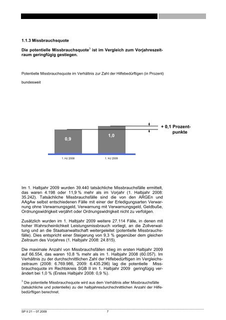 Bekämpfung von Leistungsmissbrauch im SGB II