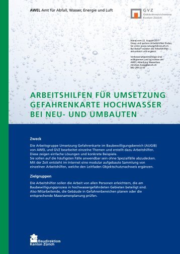 Arbeitshilfen AWEL/GVZ - elementarschaden.ch